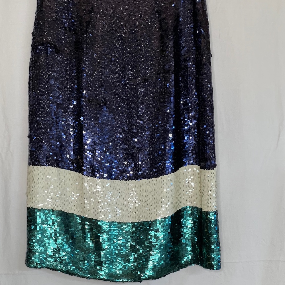 J.Crew Collection Sequin Color Block Skirt 0 - image 1